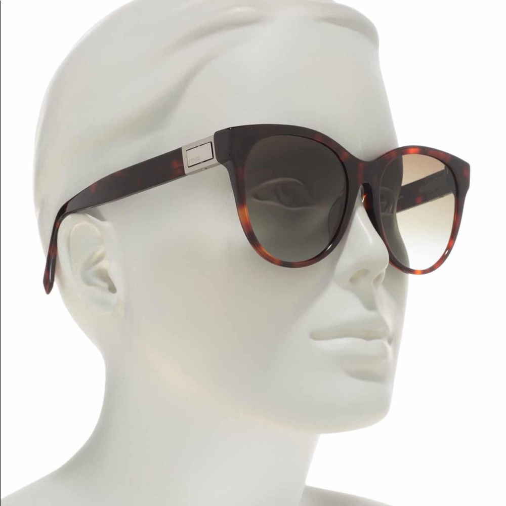 NEW- Fendi Cat Eye Sunglasses - Havana